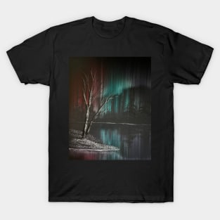 Red Green and Blue Northern Lights T-Shirt